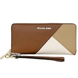 Michael Kors Jet Set Travel Large Continental Wristlet Colorblock Multi Leather (Luggage Multi)