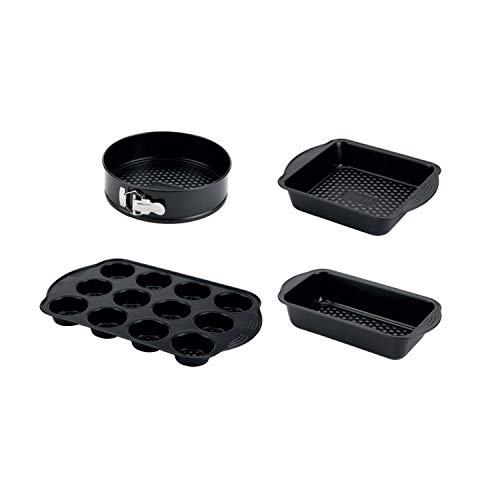 PRESTIGE, Aerolift, 4 Piece Bakeware Set, Non stick, Cushion Base, Fridge Freezer & Dishwasher Safe, Carbon Steel, 9 Springform Tin, 8 Square Cake Tin, 12 Cup Muffin Tin, 9 x 5 Loaf Tin, 4 Piece Set PRESTIGE, Aerolift, 4 Piece Bakeware Set, Non stick, Cushion Base, Fridge Freezer & Dishwasher Safe, Carbon Steel, 9 Springform Tin, 8 Square Cake Tin, 12 Cup Muffin Tin, 9 x 5 Loaf Tin, 4 Piece Set