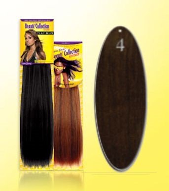 Human Hair Weave -Straight Weave 08 - #4 Dark Brown - Size: 08