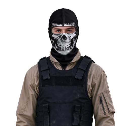 Men Halloween Skull Printed Balaclava Face Mask Winter Novelty Headwear - image 2