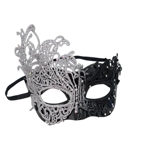 Bastwahl Masque Deguisement Adulte Vénitienne Unisexe Vintage Gothique Rétro Masque Costume Mascarade en Métal Strass en Dentelle Accessoire pour Mascarade/fête De Mardi Gras