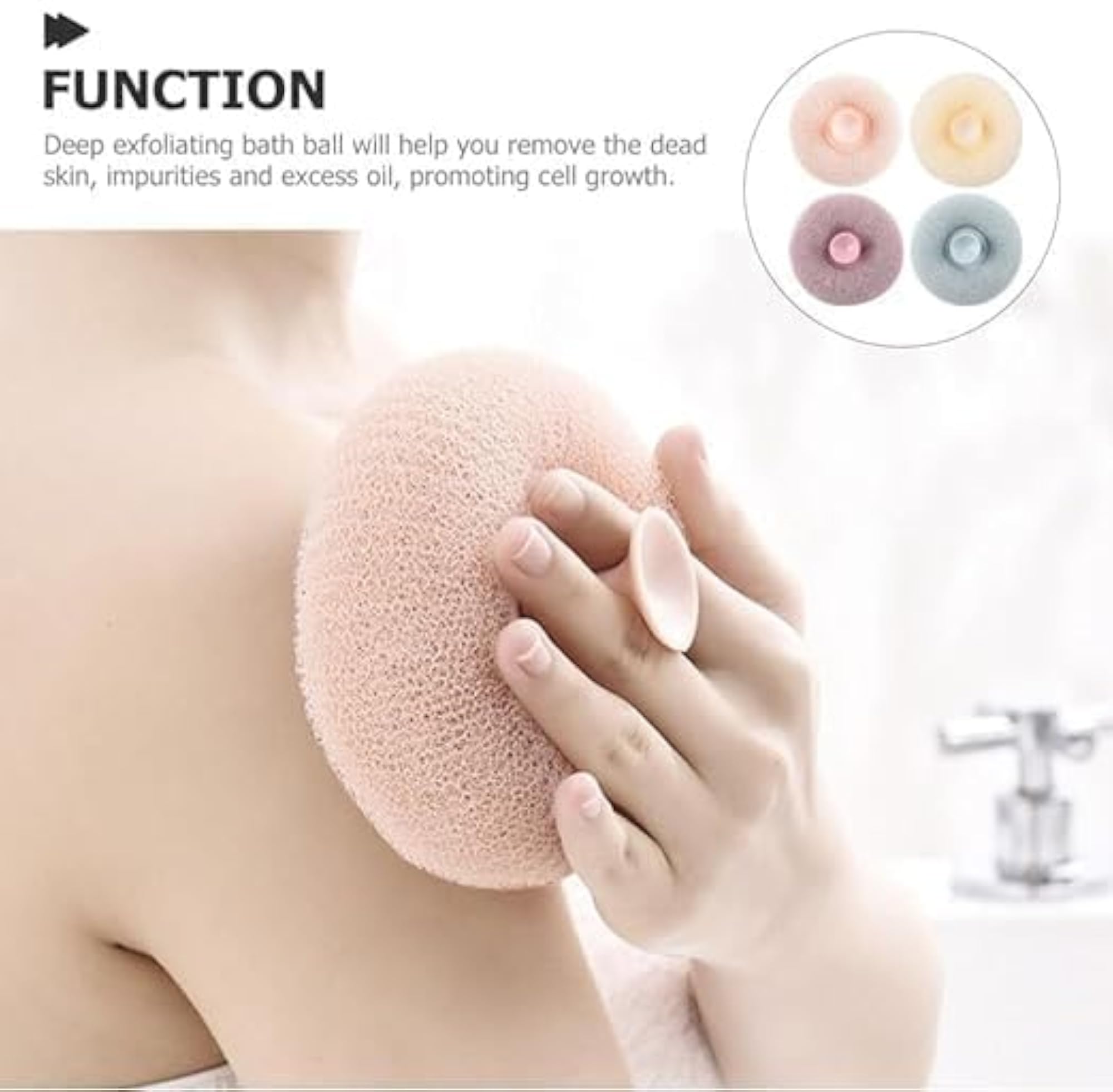 2pc Loofah for Bathing with Soft Silicone Massager