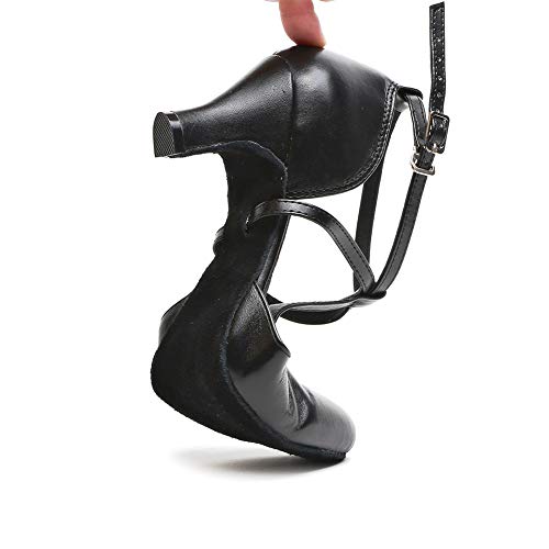 Tinrymx Women Ballroom Dance Shoes Closed Toe T-Strap Character Modern Latin Salsa Tango Waltz Performance Dancing Shoes,Us 9 #TOP7