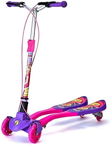 ygqtbc Swing Scooter Foldable Wiggle Kick Scooters Self Propelling Speeder Outdoor Sports with Height Adjustable Handlebar for Boys/Girl/Kids (Color : Purple)