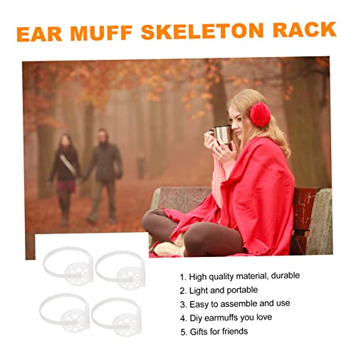 3sets Warm Winter Diy Earmuff Holder Earmuff Frame Ear Warmer Making Supplies Plastic Rack for Boys and Girls 4pcs*3, White, 17X14.5CM4