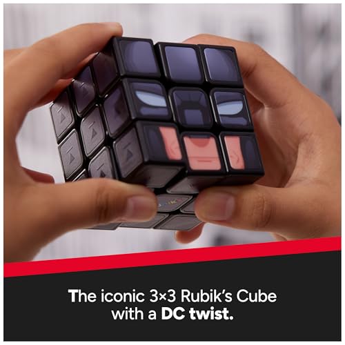 Image of Rubik's Cube, Batman Cuber, DC Comics Collectible Fidget Toy & Desk Decor, Classic Color-Matching Puzzle, Problem-Solving Brain Teaser for Fans of Batman Toys, for Ages 8 & Up
