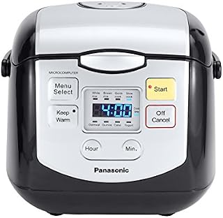 Panasonic SR-ZC075K 4-Cups (Uncooked) Rice Cooker & Multi-Cooker, Black
