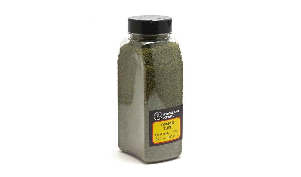 Woodland Scenics T1362 Greening Material Burnt Grass Shaker Coarse Turf Burnt Grass