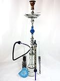 100% Authentic Km Hookah 36" Shisha Khalil Maamoon Hookah Kahramana Single Pear (Colors May Vary)