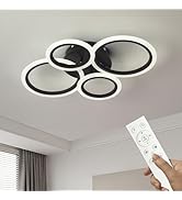 SYZXSP Modern LED Ceiling Light 41inch with Remote Dimmable 8 Ring