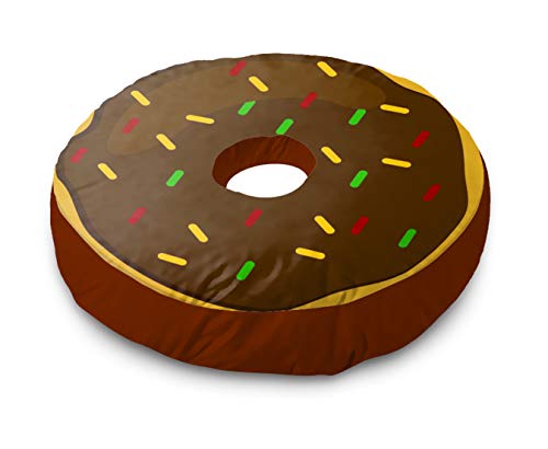 Image of Kesar Enterprises Donut /Doughnut Cushion /Pillow | Velvet Fabric|Birthday Gifts | Soft Toys | Suitable for Wheelchair, Car Seat, Home or Office for Kids Cushion | Size 14x14 inches