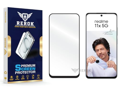 Image of Gorilla Tempered Glass Screen Protector Compatible with Realme 11x 5G [Pack of 1] | Edge-to-Edge, Bubble-Free, Case Friendly, Easy Installation Kit