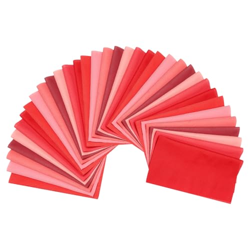 Tissu en coton prédécoupé PATIKIL 35 carrés rouges de 8x8 pouces pour quilting