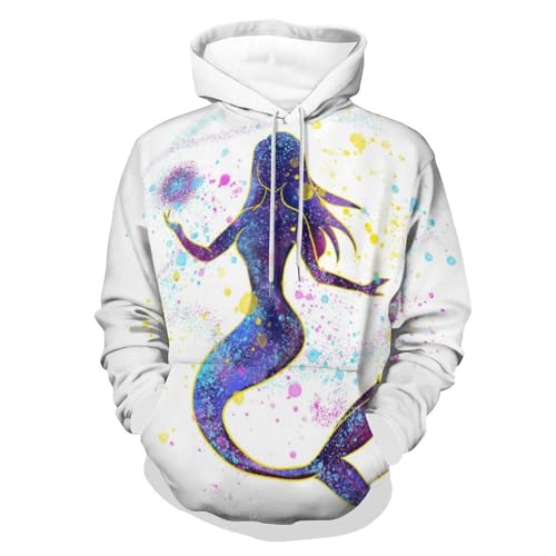 Sweatshirt pull sirène UMENG unisexe taille S contre le froid