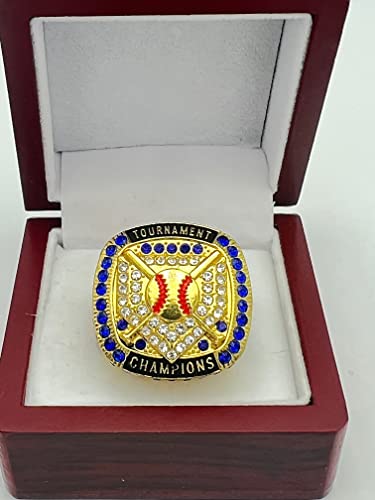 Discount Sports Rings Home Plate Blue Stone Championship Ring, Premium Softball Baseball Ring/Player/Team Awards/Tournament Rings 1-82
