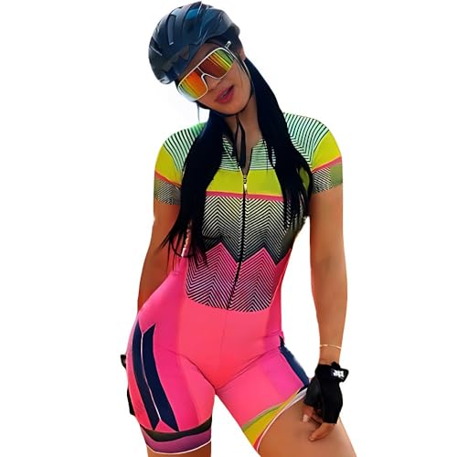 Combinaison triathlon femme patchwork pour performance et confort à vélo