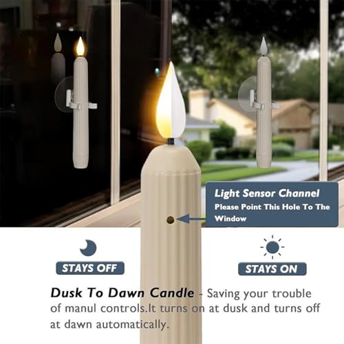 Velas de ventana LED sin llama automáticas para decoración navideña 5