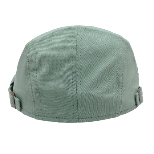Image of ZLYC Men Cotton Flat Cap Summer Scally Ivy Gatsby Newsboy Beret Driver Cabbie Hunting Hat