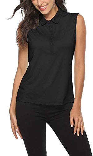 Image of AIRIKE Golf Polo Shirts for Women Sleeveless Summer Sports Athletic Fashionable Workwear-Quick Dry Womens Tank Tops