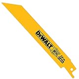 DEWALT DW4812 4-Inch 24 TPI Straight Back Bi-Metal Reciprocating Saw Blade (5-Pack)