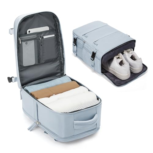 BJLFS Borse da Cabina per Ryanair 40x30x20 Bagaglio a mano Sottovuoto 40x20x25 Zaino da Viaggio con Sottovuoto impermeabile Donna Zaino Easyjet 45x36x20 Zaini Wizzair con porta scarpe