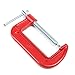 DNA Motoring TOOLS-00125 C-Clamp - 4 Inch Cast Iron Repair Tool w/Machined Steel Screw, Red Painted