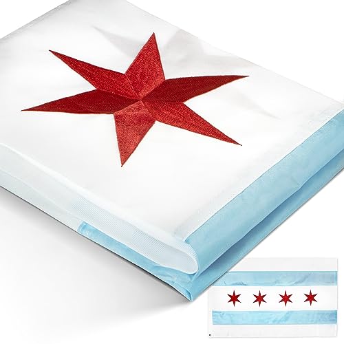 Drapeau de la ville de Chicago emblématique en nylon durable pour célébrations - 2