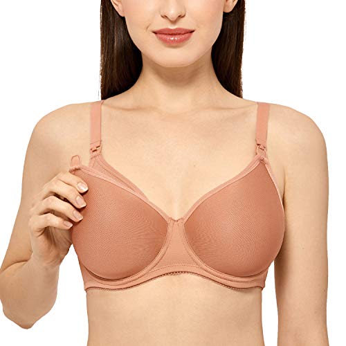 Image of Gratlin Women's Underwire Nursing Bra Support Lightly Padded Breastfeeding Maternity Push Up Bras