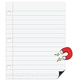 Joswisch Dry Erase Giant Sized Magnetic Notebook Paper, Handwriting Lined Paper for Classroom Whiteboard Accessories, Dry Erase Notebook Teaching Aids, Homeschool Teaching Supplies 17" x 22"