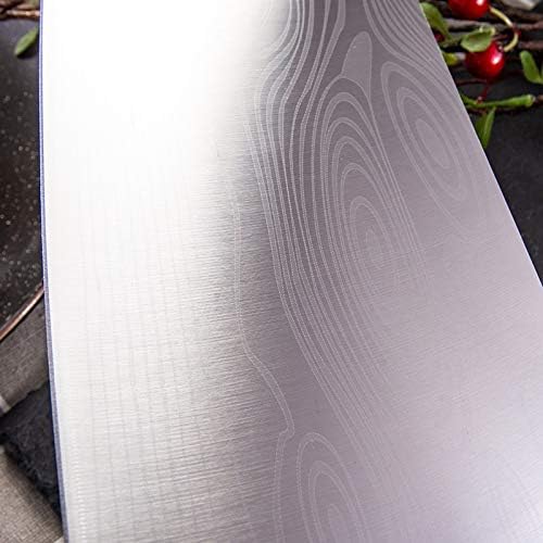 Meat Cleaver Knife, Master Chef Kitchen Knife 4Cr14 Stainless Steel Chopping Cleaver Cutter 57HRC Sharp Blade Pakka Wood Handle Damascus pattern