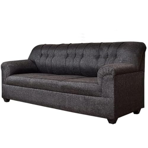 Image of FURNY Alborra 3 Seater Fabric Sofa Set -(Grey)