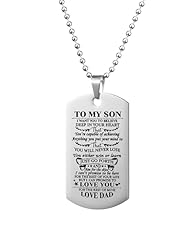 4.To My Son Necklace - Deep In Your Heart - Love Dad
