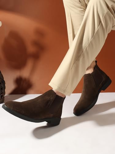 Image of Carlton London Men's Chelsea Slip-On Round Toe Comfortable Boot