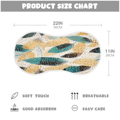 Kigai Leaves Baby Burp Cloths Extra Soft and Absorbent Burping Rags Cotton Burping Clothes Baby Washcloths for Newborn Boys Girls - 1 Pack4