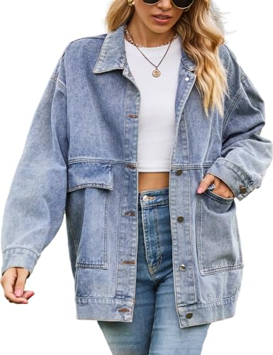 Veste en jean femme coupe lâche pour masquer les formes avec style