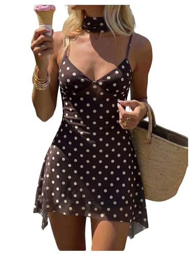 BEAUDRM Women's Polka Dots Wedding Guest Dresses Brunch Outfits