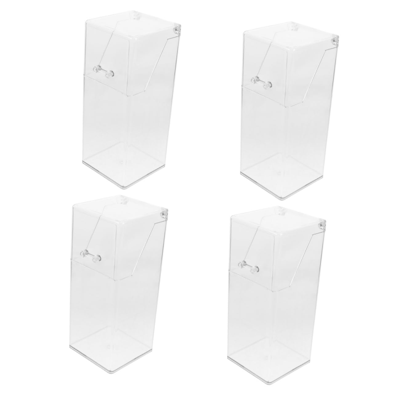 Gatuida 4pezzi Dispenser Per Maschere e Guanti Da Parete Contenitore Trasparente Per Organizer Con Scomparti Separati Per Ufficio e Laboratorio