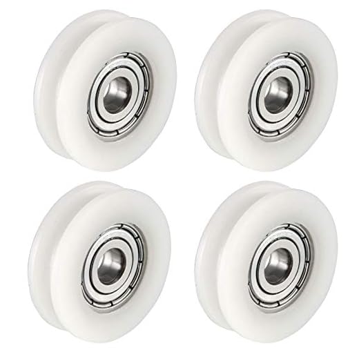Los rodamientos de bolas flexibles de nylon de los rodillos de bolitas 4pcs 5 * 24 * 7m m U acanalan el rodillo para los muebles