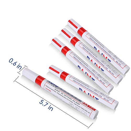 image for Lermity Red Permanent Marker Car Tire Paint Pen Ink Waterproof Marker 