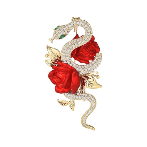 Broche serpent rose plaquée or : le bijou idéal sans fausse note