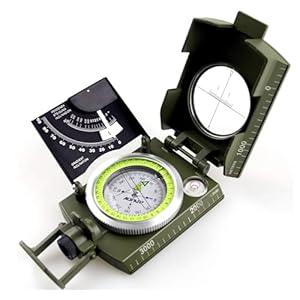 AOFAR AF-4074 Military Compass for Hiking,Lensatic Sighting Waterproof,Durable,Inclinometer for Camping,Boy Scount,Geology Activities Boating