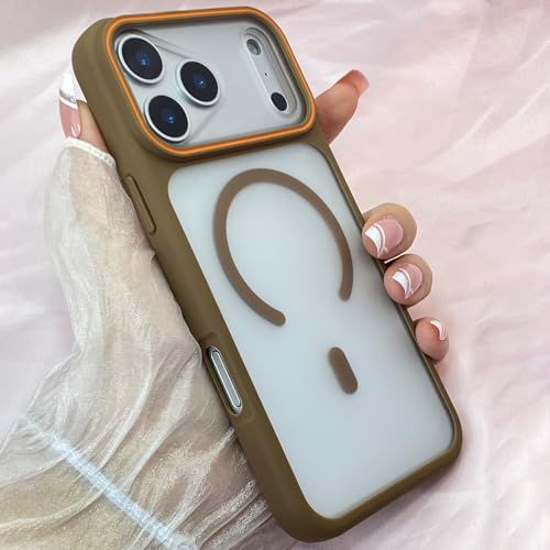 iPhone&Samsung�p���C�P�[�X�A�R���g���X�g�J���[�J���������Y�ی�AMagSafe�Ή��A�R�p�O���[�h�̗����ی�A�ϏՌ����������}�b�g�d�b�P�[�X (�u���E��, Samsung Galaxy S25 Ultra)