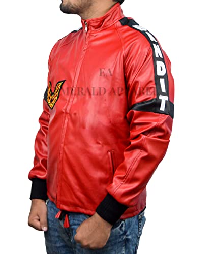 Burt Reynolds Smokey And The Bandit Out PU & Faux Synthetic Red Leather Jacket2