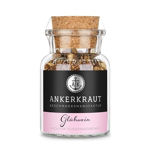 Ankerkraut Glühweingewürz, Gewürzmischung für Glühwein, Feuerzangenbowle, Punsch, Kinderpunsch, Weihnachtstee, 60g im Korkenglas 5 Ankerkraut Glühweingewürz, Gewürzmischung für Glühwein, Feuerzangenbowle, Punsch, Kinderpunsch, Weihnachtstee, 60g im Korkenglas