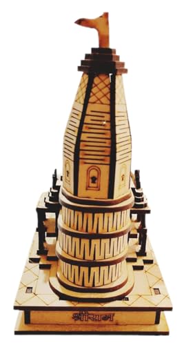 Altar Janambhoomi templo de madera Shree Ram Mandir Ayodhya para meditación en casa 7