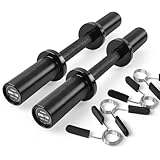 PhysKcal Kurzhantelstangen, Olympischer Hantelgriff für ⌀50mm Hantelscheiben, 16’’ Olympia-Dumbbell Handle mit 28-mm-Griff, Dumbbell Bar mit Clip Verschlüsse