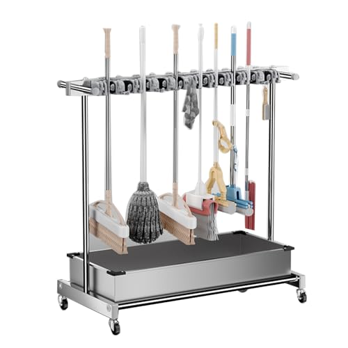 Chariot pour outils de nettoyage pour organiser la buanderie et le cellier