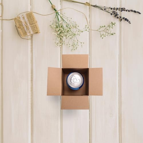 Image of 4x4x4 Shipping Boxes Set of 40, Brown Kraft Corrugated Cardboard Small Gift Boxes Mailers for Packaging(10.2x10.2x10.2 cm)
