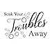 Soak Your Troubles Away naklejka ścienna naklejki winylowe, usuwalne urocze bańki cytaty sztuka DIY naklejka mural do łazienki łazienki toalety salonu toalety biura domu okna drzwi dekoracja