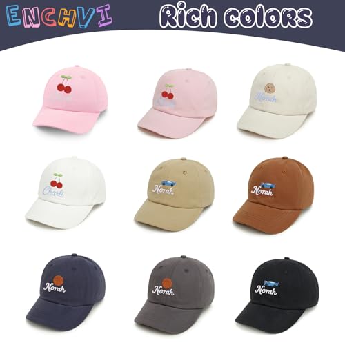Image of Personalized Baby Infant Baseball Cap Custom Boys Girls Embroidered Sun Hat Custom Trucker Hats for Toddler Kids